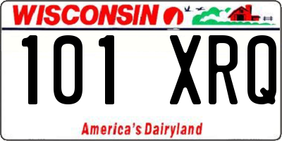 WI license plate 101XRQ