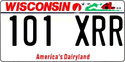 WI license plate 101XRR