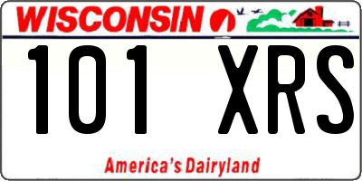 WI license plate 101XRS