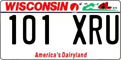 WI license plate 101XRU