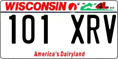 WI license plate 101XRV
