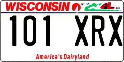 WI license plate 101XRX