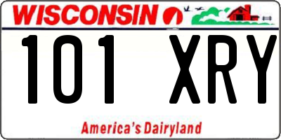 WI license plate 101XRY