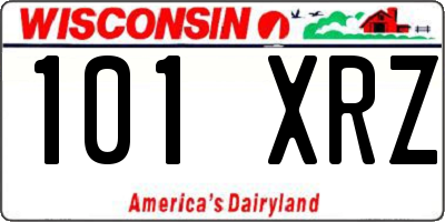 WI license plate 101XRZ