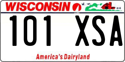WI license plate 101XSA