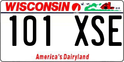 WI license plate 101XSE