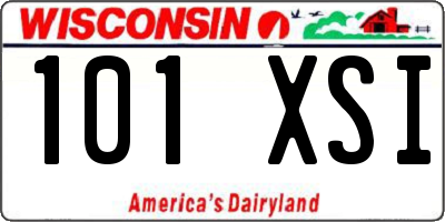 WI license plate 101XSI