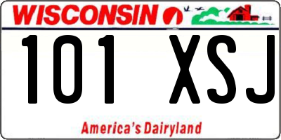 WI license plate 101XSJ