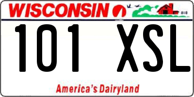 WI license plate 101XSL