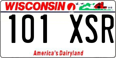 WI license plate 101XSR