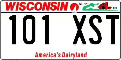 WI license plate 101XST