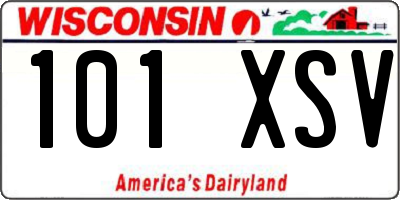 WI license plate 101XSV