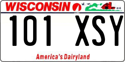 WI license plate 101XSY