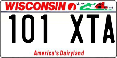 WI license plate 101XTA
