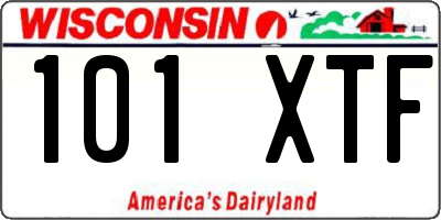 WI license plate 101XTF