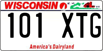 WI license plate 101XTG