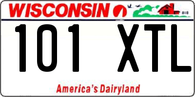WI license plate 101XTL