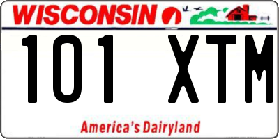 WI license plate 101XTM