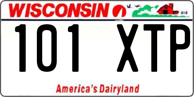 WI license plate 101XTP