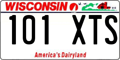 WI license plate 101XTS