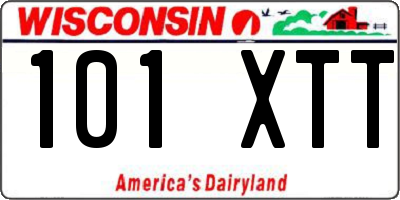 WI license plate 101XTT