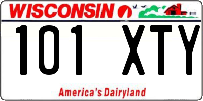 WI license plate 101XTY