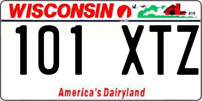 WI license plate 101XTZ