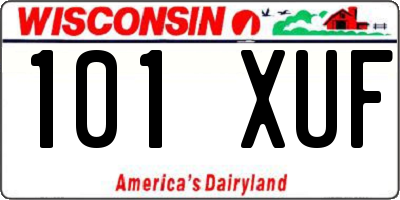 WI license plate 101XUF