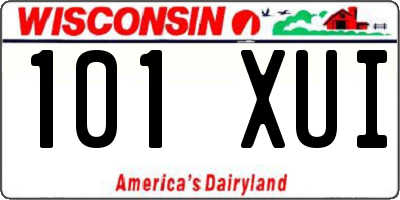 WI license plate 101XUI