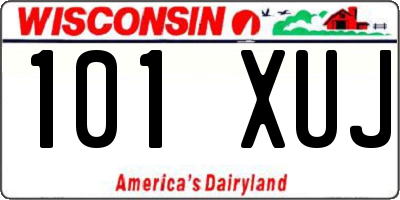 WI license plate 101XUJ