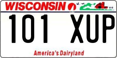 WI license plate 101XUP