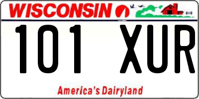 WI license plate 101XUR
