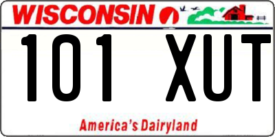 WI license plate 101XUT