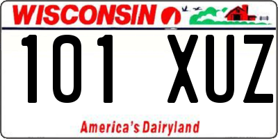WI license plate 101XUZ