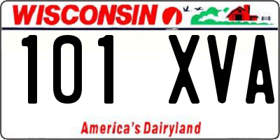 WI license plate 101XVA