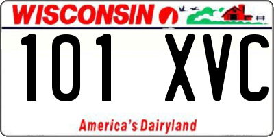 WI license plate 101XVC