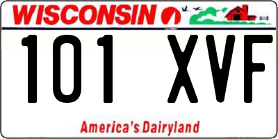 WI license plate 101XVF