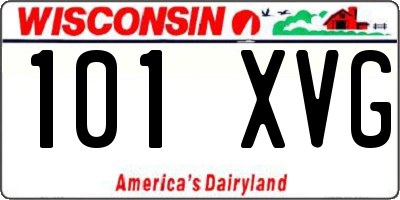 WI license plate 101XVG