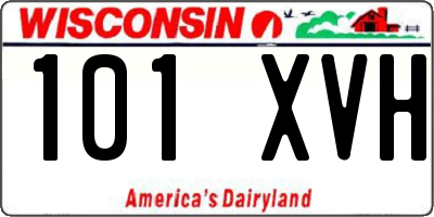 WI license plate 101XVH