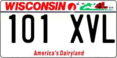 WI license plate 101XVL