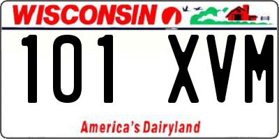 WI license plate 101XVM