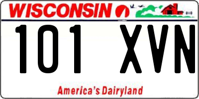 WI license plate 101XVN