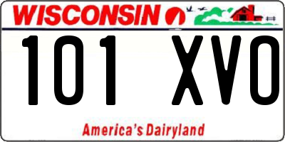 WI license plate 101XVO