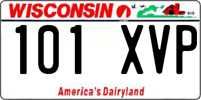 WI license plate 101XVP