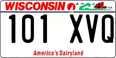 WI license plate 101XVQ