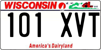 WI license plate 101XVT