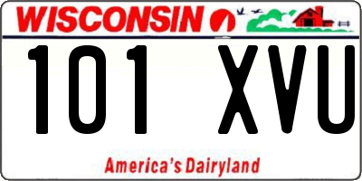 WI license plate 101XVU