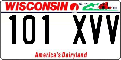 WI license plate 101XVV