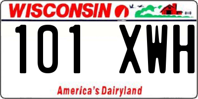 WI license plate 101XWH