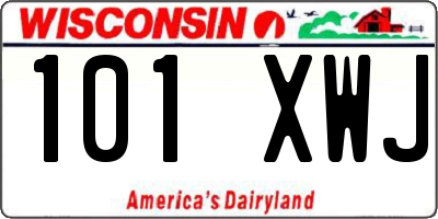 WI license plate 101XWJ
